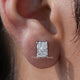 Radiant Cut Lab Diamond Stud Earrings
