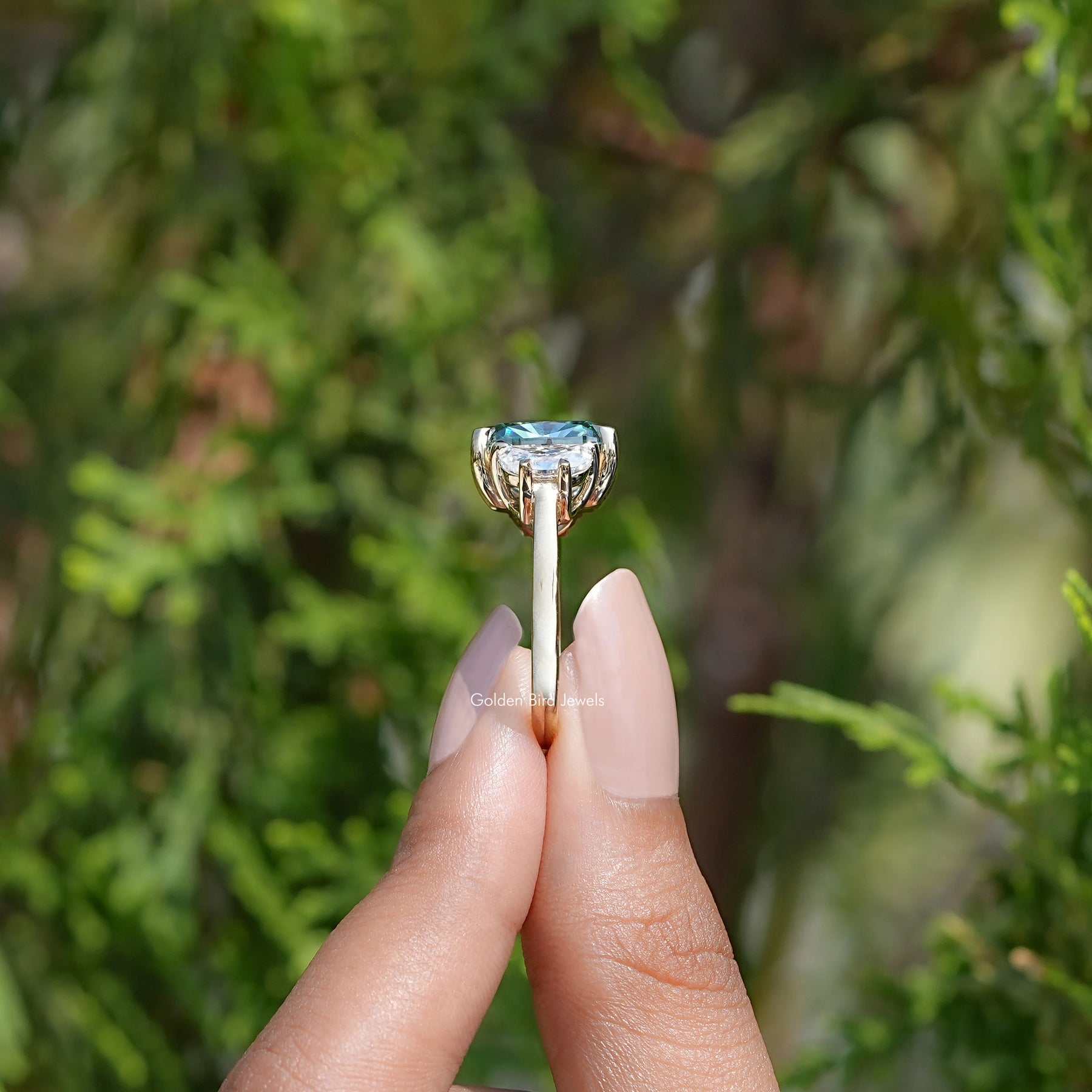 Stone Elongated Cushion Cut Ring