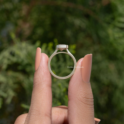 Emerald Cut Solitaire Moissanite Engagement Ring