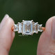 Emerald And Baguette Lab Diamond Five Stone Ring