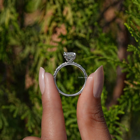 Back View A Emerald Cut Lab Diamond Bridal Ring 