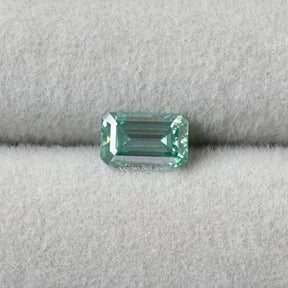 Top View Of Moissanite Emerald Cut Loose Stone
