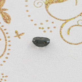 Gray Emerald Cut Moissanite Stone