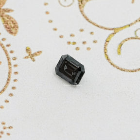 Gray Emerald Cut Moissanite Stone