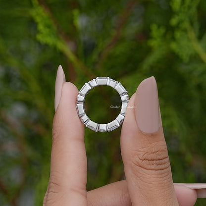 Marquise Moissanite Full Eternity Wedding Band