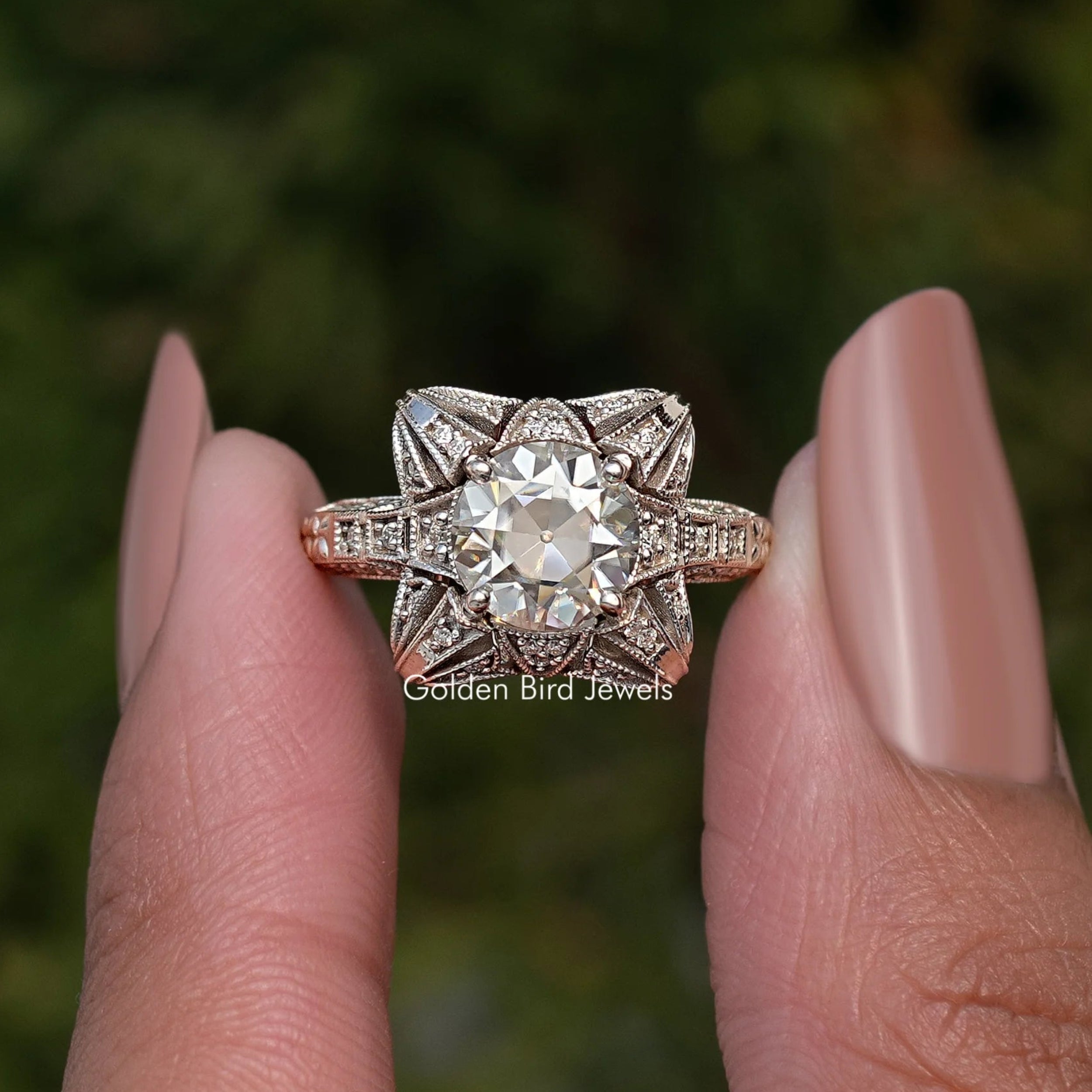 European Round Cut Engagement Ring – goldenbirdjewels