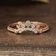 Round Cut Moissanite Matching Dainty Wedding Band