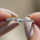 Open Cuff Round Cut Moissanite Dainty Wedding Band