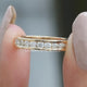Round Cut Moissanite Half Eternity Channel Set Band