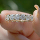 Cushion Cut Full Eternity Wedding Band