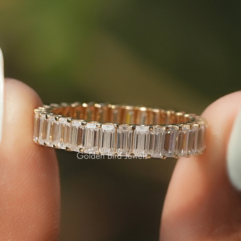Baguette Moissanite Eternity Wedding Band