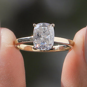 Elongated Cushion Cut Moissanite Ring - Main Image