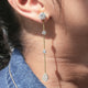 Round Cut Moissanite Dangle Drop Earrings