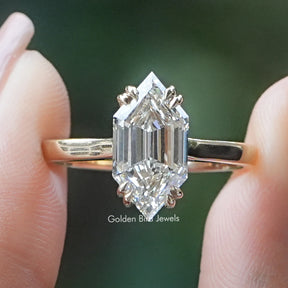 Step Cut Dutch Marquise Lab Diamond Ring