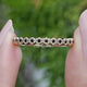 Black Round Gemstone Half Eternity Band