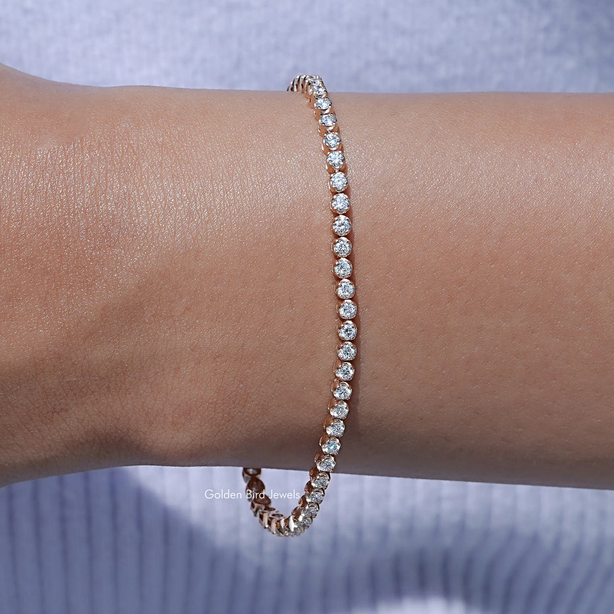 Lab Grown Round Diamond Tennis Bracelet