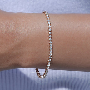 Lab Grown Round Diamond Tennis Bracelet