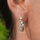 close  up view of Lab Grown Round Diamond Bezel Set Hoop Earrings