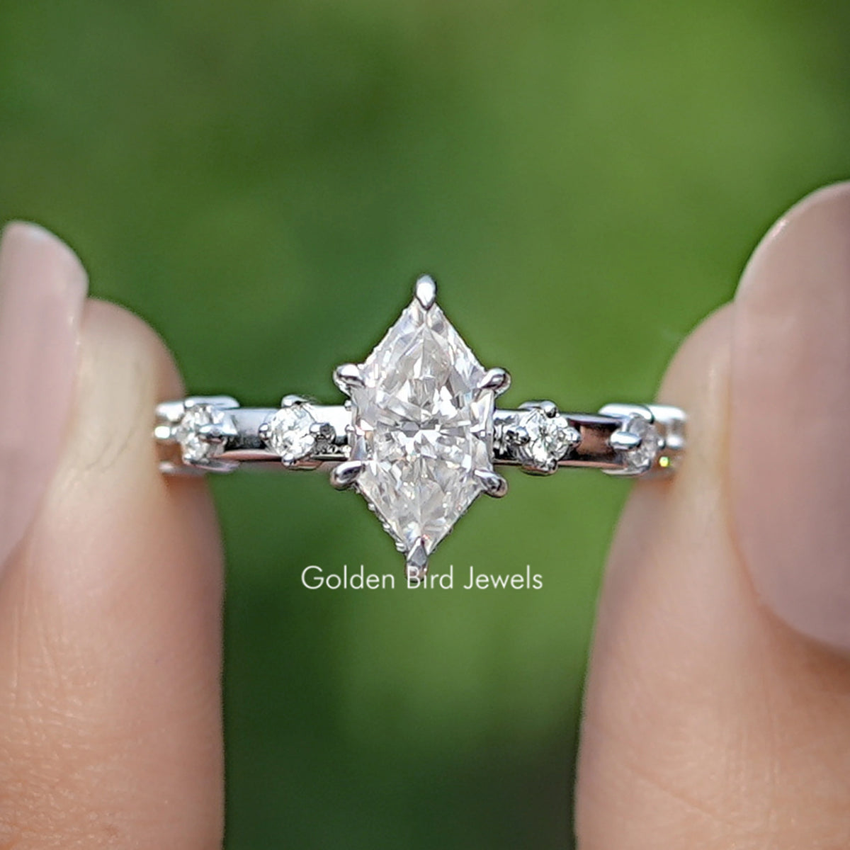 Dutch Marquise Cut Moissanite Distance Ring