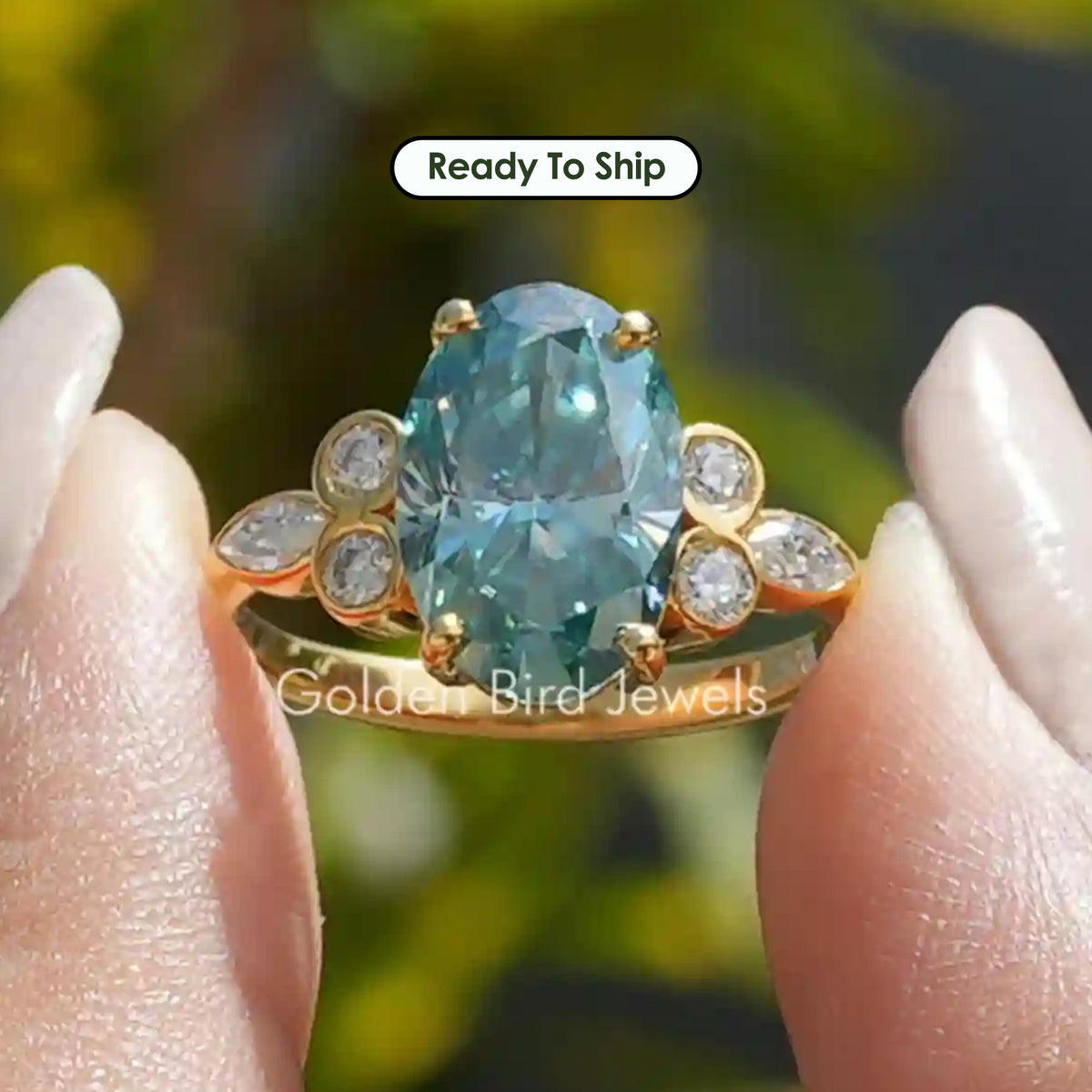 Oval And Marquise Cut Moissanite Proposal Ring