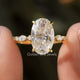 Moissanite Crushed Ice Oval Eternity Ring