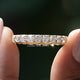 Moissanite Asscher Cut Eternity Wedding Band