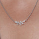 Marquise And Round Lab Diamond Leaf Style Pendant