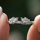 Marquise Lab Diamond Open Cuff Stacking Band