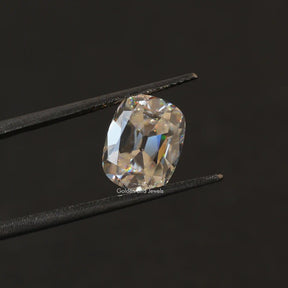 [This near colorless old mine cushion cut loose stone made of vvs clarity]-[Golden Bird Jewels]