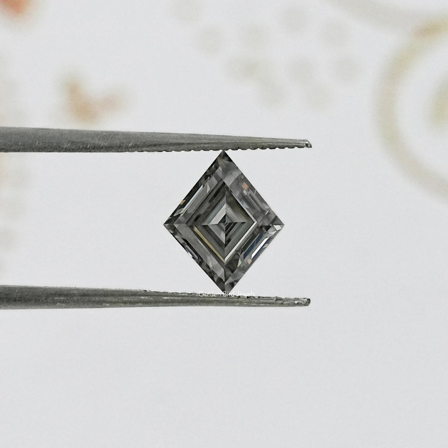 Gray Lozenge Cut Loose Moissanite