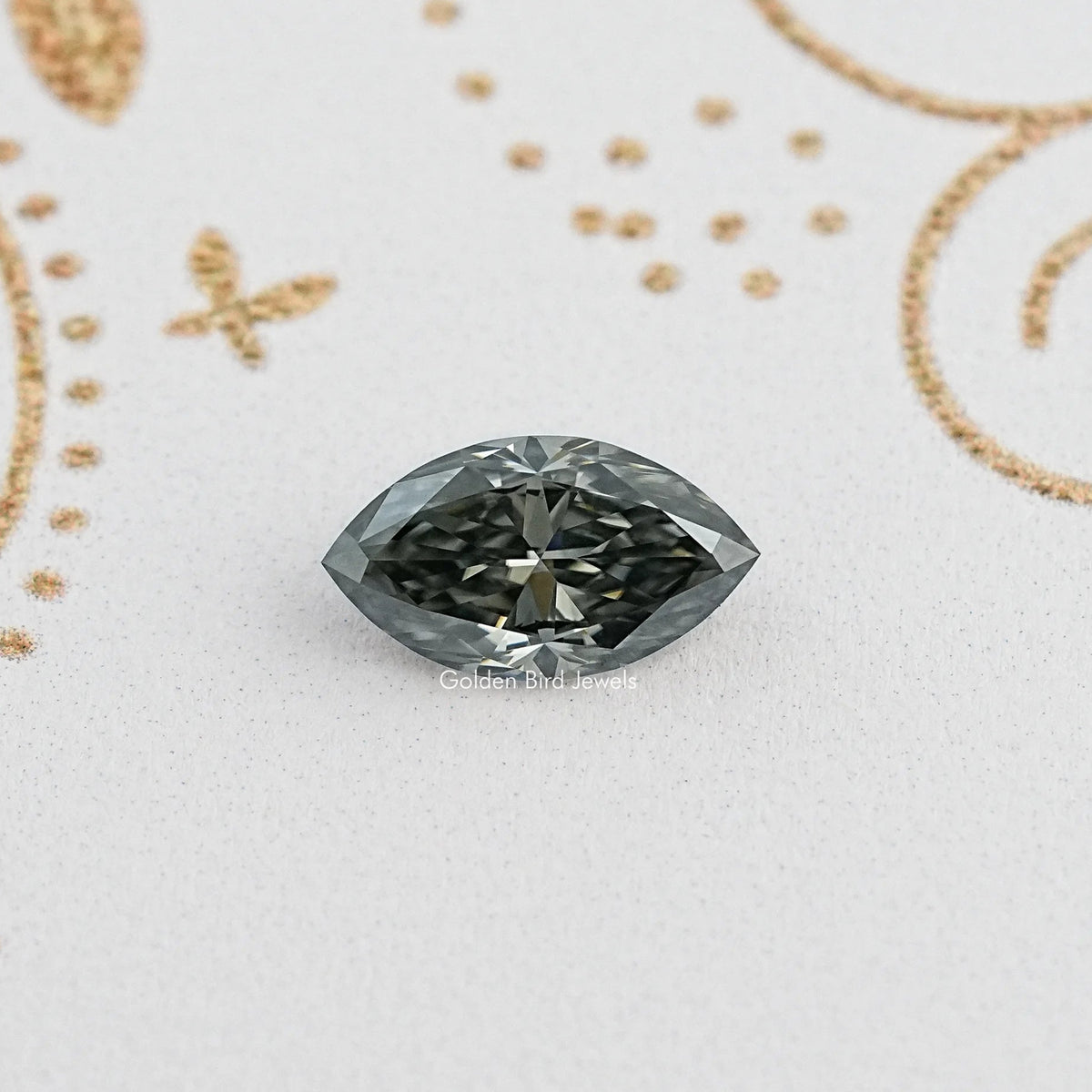 Gray Marquise Cut Moissanite Loose Stone