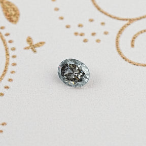 Gray Oval Cut Loose Moissanite Stone