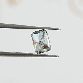 Gray Radiant Moissanite Loose Stone