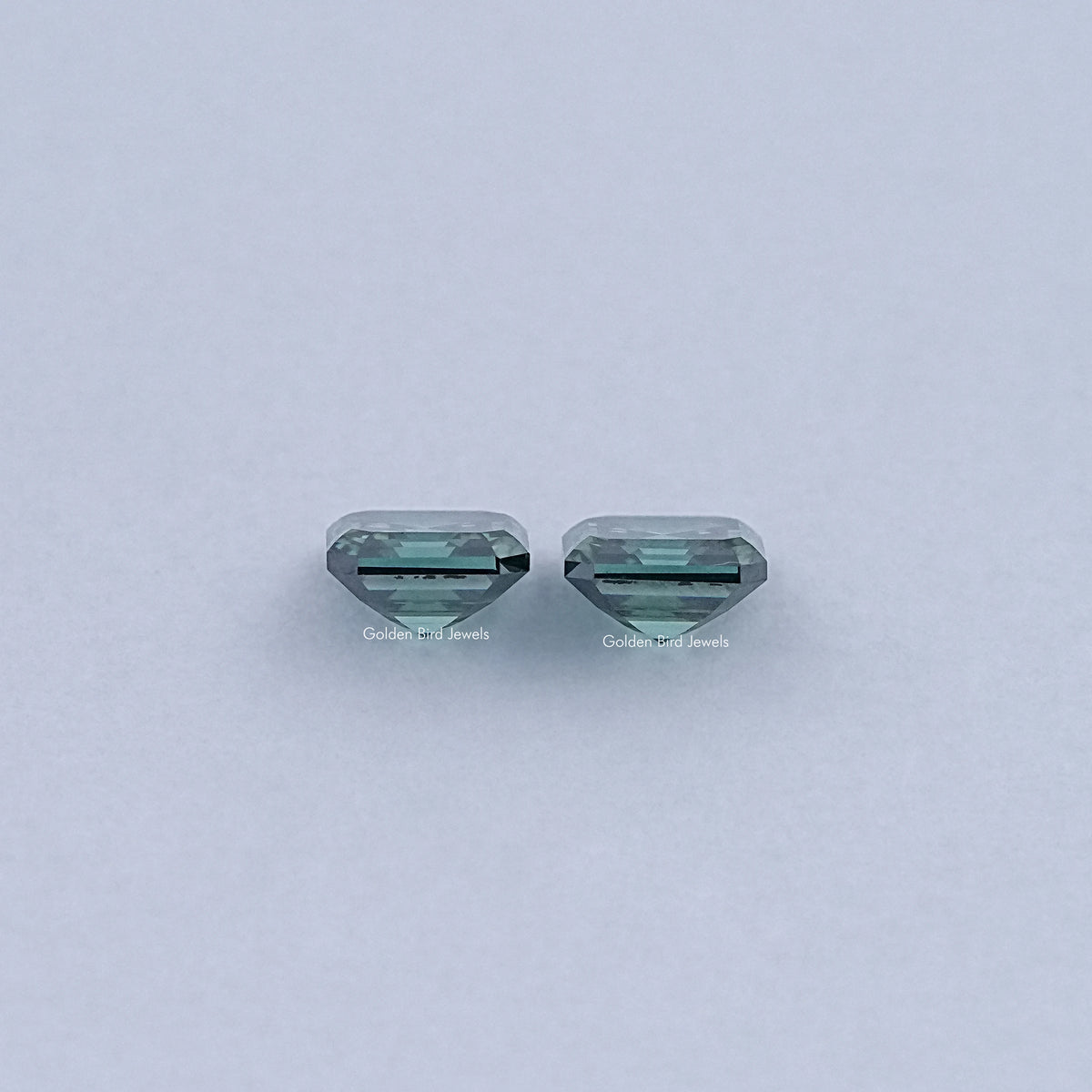 Side View Of Asscher Cut Lab Loose moissanite     