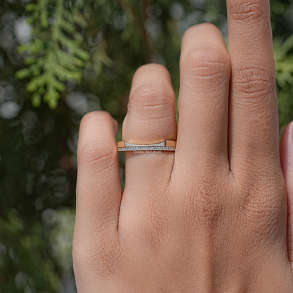 Round Cut Tinny Lab Grown Diamond Wedding Band