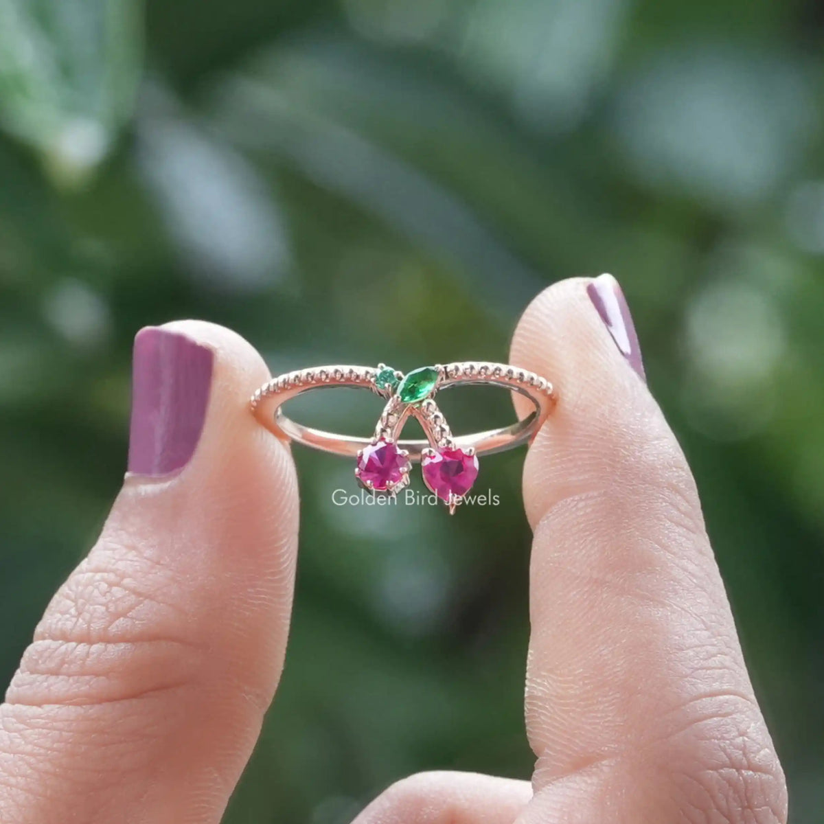 [Heart And Marquise Cut Multi Stone Ring]-[Golden Bird Jewels]