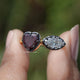 Heart Shaped Gemstone Two Stone Ring
