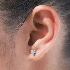 Colorless heart Cut Moissanite Stud Earrings