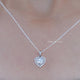 Heart Shaped Lab Diamond Halo Pendant