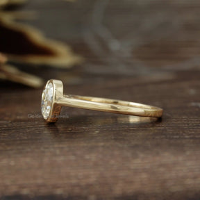 [Oval & Heart Cut Moissanite Double Stone Wedding Ring]-[Golden Bird Jewels]