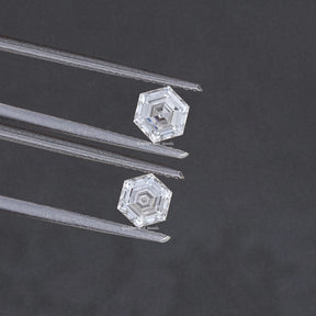 Hexagon Cut Moissanite Loose Pair