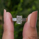 Hidden Halo Radiant Cut Lab Diamond Ring