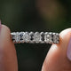 Colorless Round Cut Moissanite Half Eternity Band