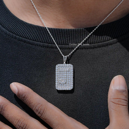Round Cut Lab Diamond Custom Letter Pendant