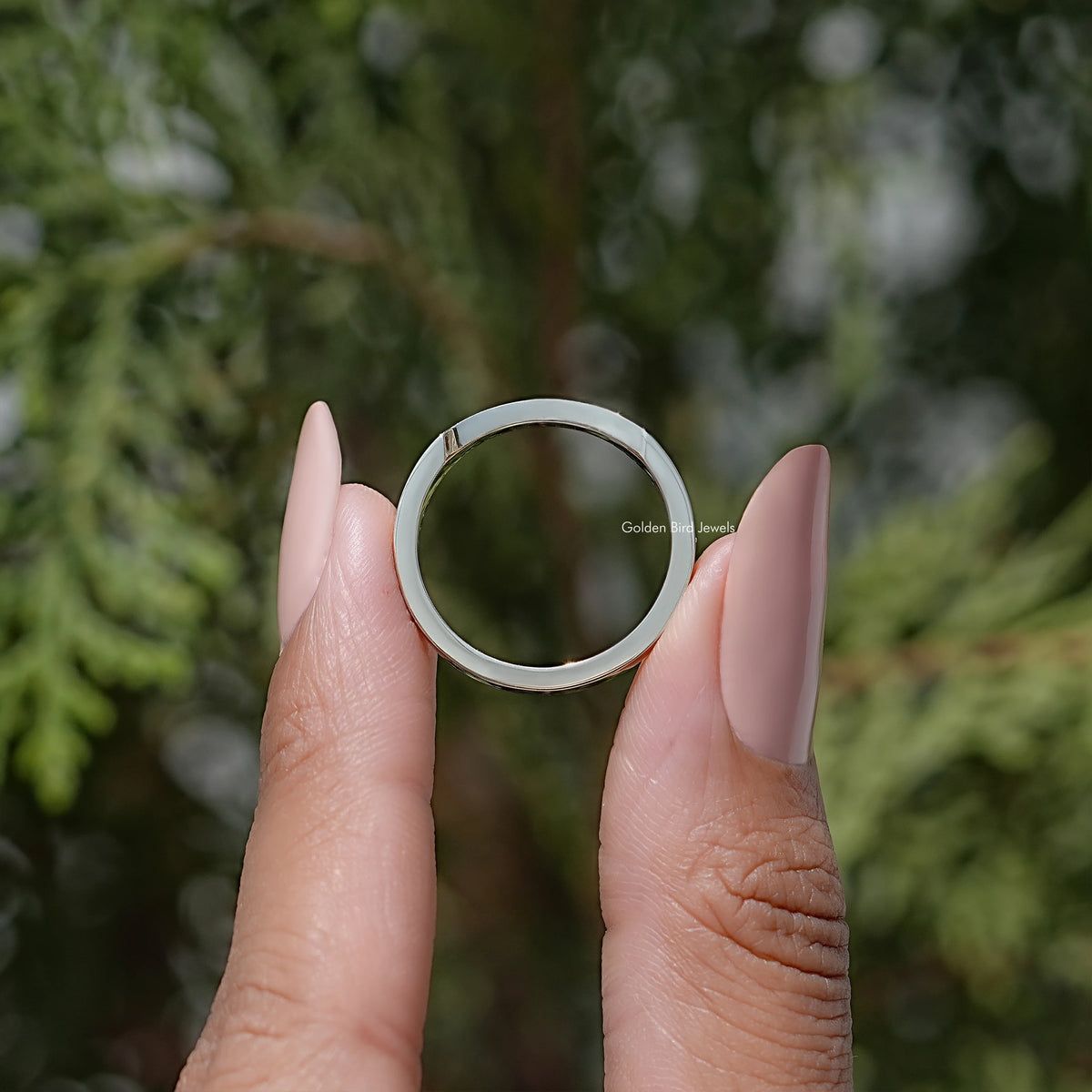 Round Cut Tinny Lab Grown Diamond Wedding Band