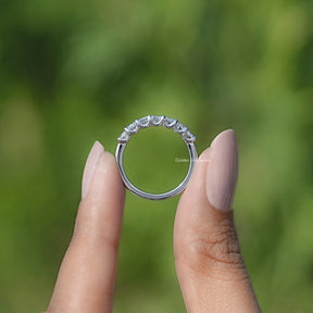 Lab Grown Diamond Oval Seven Stone Wedding Band