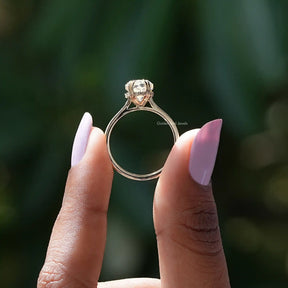 Lab Diamond Dutch Marquise Cut Hidden Halo Ring