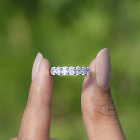Lab Grown Diamond Oval Seven Stone Wedding Band