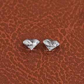 Side View Of Lab Grown Heart Shaped Diamonds