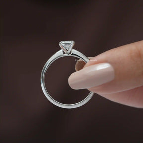 [Anniversary ring made of lab-grown radiant cut diamond]